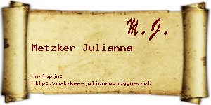 Metzker Julianna névjegykártya